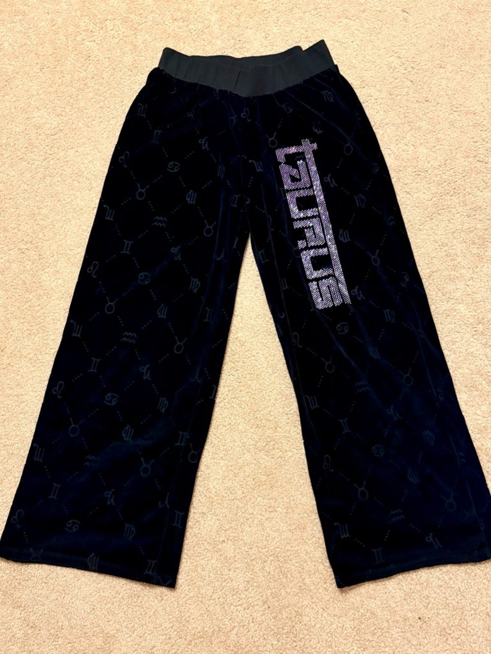 Dolls Kill Horoscopez Taurus Velour Track Pants